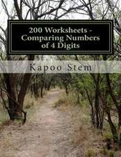 200 Worksheets - Comparing Numbers of 4 Digits