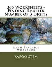 365 Worksheets - Finding Smaller Number of 3 Digits