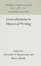 Generalizations in Historical Writing