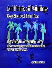 Art Prints of Paintings Deep Blue Beach Palm Trees