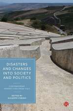 Disasters and Changes in Society and Politics – Contemporary Perspectives from Italy