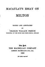 Macaulay's Essay on Milton