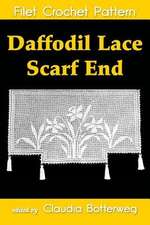 Daffodil Lace Scarf End Filet Crochet Pattern