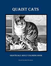 Quaint Cats Grayscale Adult Coloring Book