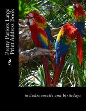 Pretty Parrots Large Print Address Book