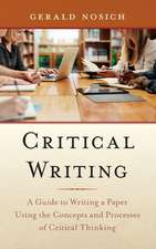 CRITICAL WRITINGA GT WRITING