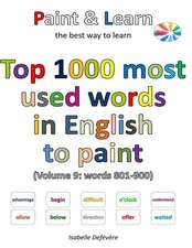 Top 1000 Most Used Words in English to Paint (Volume 9