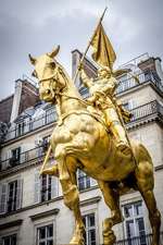 A Golden Statue of Joan of Arc on the Rue de Rivoli in Paris France Journal