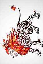 Tribal Fire Lion Art Journal