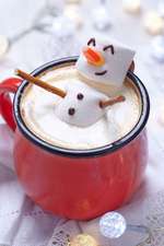 Hot Cocoa with a Marshmallow Snowman Journal