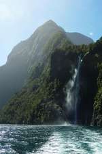 A Beautiful Waterfall on the South Island in New Zealand