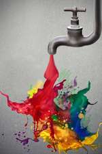 Abstract Paint Faucet