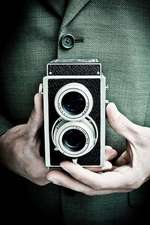 Retro Photographer with Twin Lens Reflex Camera Journal