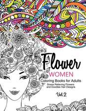 Flower Women Coloring Books for Adults