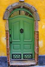 A Beautiful Green Door in Stockholm Sweden Journal