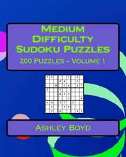 Medium Difficulty Sudoku Puzzles Volume 1