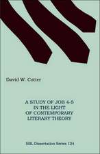 A Study of Job 4-5 in the Light of Contemporary Literary Theory