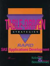 Table-Driven Strategies for Rapid SAS Applications Development