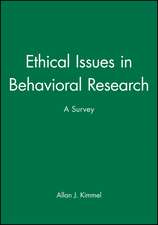 Ethical Issues in Behavioral Research