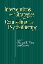 Intervention & Strategies in Counseling and Psychotherapy