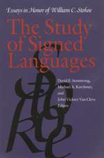 The Study of Signed Languages: Essays in Honor of William C. Stokoe