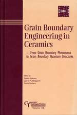 Grain Boundary Engineering in Ceramics – From Grain Boundary Phenomena to Grain Boundary Quantum Structures – Ceramic Transactions V118