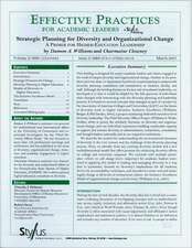 Strategic Planning for Diversity and Organizational Change: A Primer for Higher-Education Leadership, Issue 3