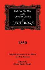 Index to the 1850 Map of Baltimore City and County