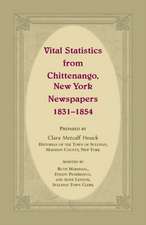 Vital Statistics from Chittenango, New York, Newspapers, 1831-1854