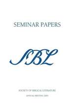 Sbl Seminar Papers 2003