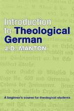 Introduction to Theological German: A Beginner's Course for Theological Students