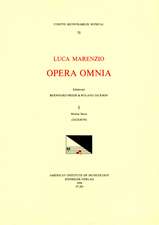 CMM 72 LUCA MARENZIO (1553-1599), Opera Omnia, edited by Bernhard Meier and Roland Jackson. Vol. I Musica sacra