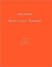 1880 Census, Maury County, Tennessee