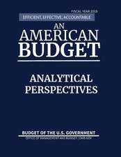 Analytical Perspectives, Budget of the United States, Fiscal Year 2019