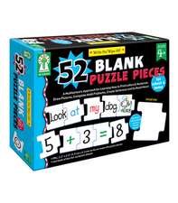 Write On/Wipe Off 52 Blank Puzzles Pieces