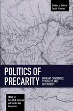 Politics Of Precarity: Migrant Conditions, Struggles and Experiences