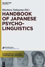 Handbook of Japanese Psycholinguistics