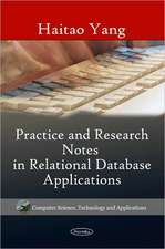 Practice & Research Notes in Relational Database Applications