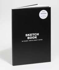 Teneues - Sketchbook Hardcover - 50 Smooth White Kraft Paper Pages with Lay Flat Binding, Classic Black: Sketchbook