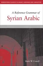 A Reference Grammar of Syrian Arabic