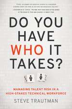 Do You Have Who It Takes?: Managing Talent Risk in a High-Stakes Technical Workforce