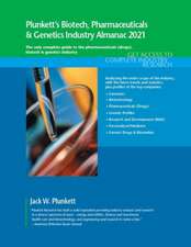 Plunkett's Biotech, Pharmaceuticals & Genetics Industry Almanac 2021