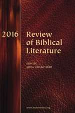 Review of Biblical Literature, 2016