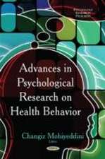 Advances in Psychological Research on Health Behavior