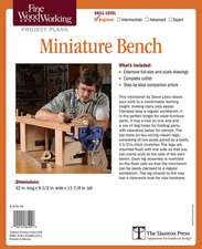 Fine Woodworking's Miniature Bench Plan