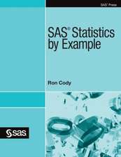 SAS Statistics by Example