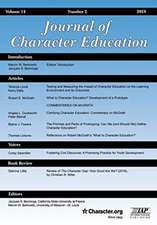 Journal of Character Education Volume 14 Issue 2 2018