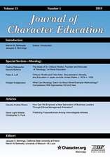 Journal of Character Education Volume 15 Number 1 2019