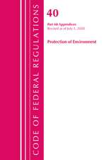 Code of Federal Regulations, Title 40 Protection of the Environment 60 (Appendices), Revised as of July 1, 2020 Vol 2 of 2