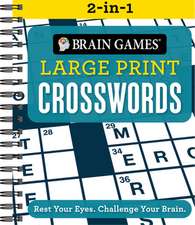 Brain Games 2-In-1 - Large Print Crosswords